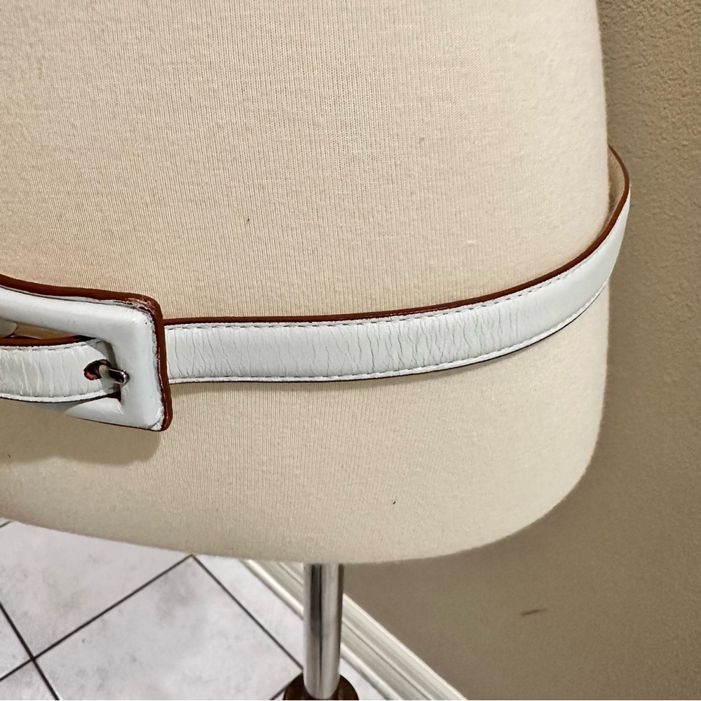 TreVero White and Tan Genuine Leather Belt TreVero Vintage Vintage - Picture 10 of 15